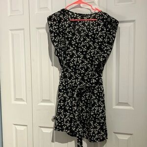 Floral Black Dress
